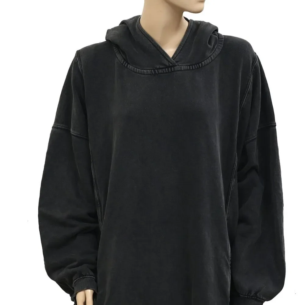 Free People We The Free Maxi Hoodie Sweatshirt Dress Oversized Cotton XS 285326
